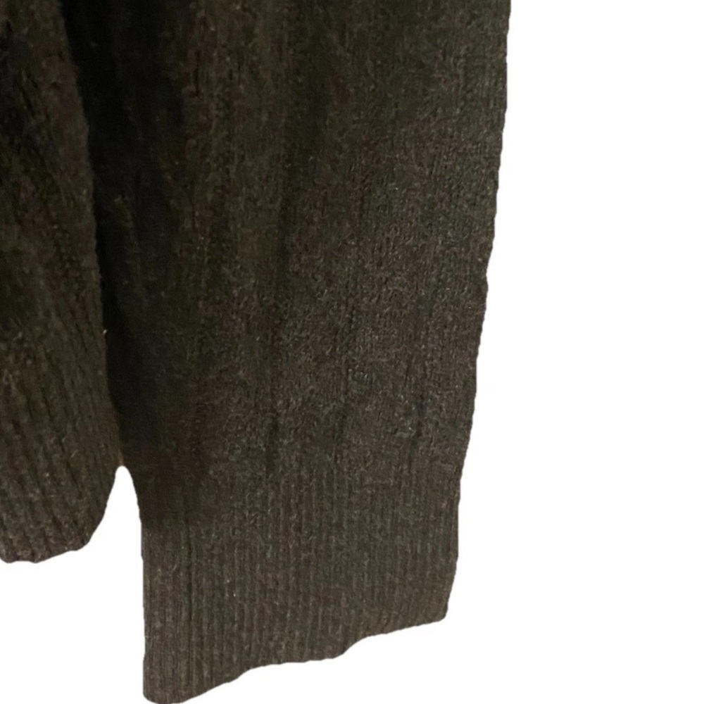 Eddie Bauer Women’s Dark Gray Button Up Cable Knit Long Sleeves Sweater - Picture 4 of 7